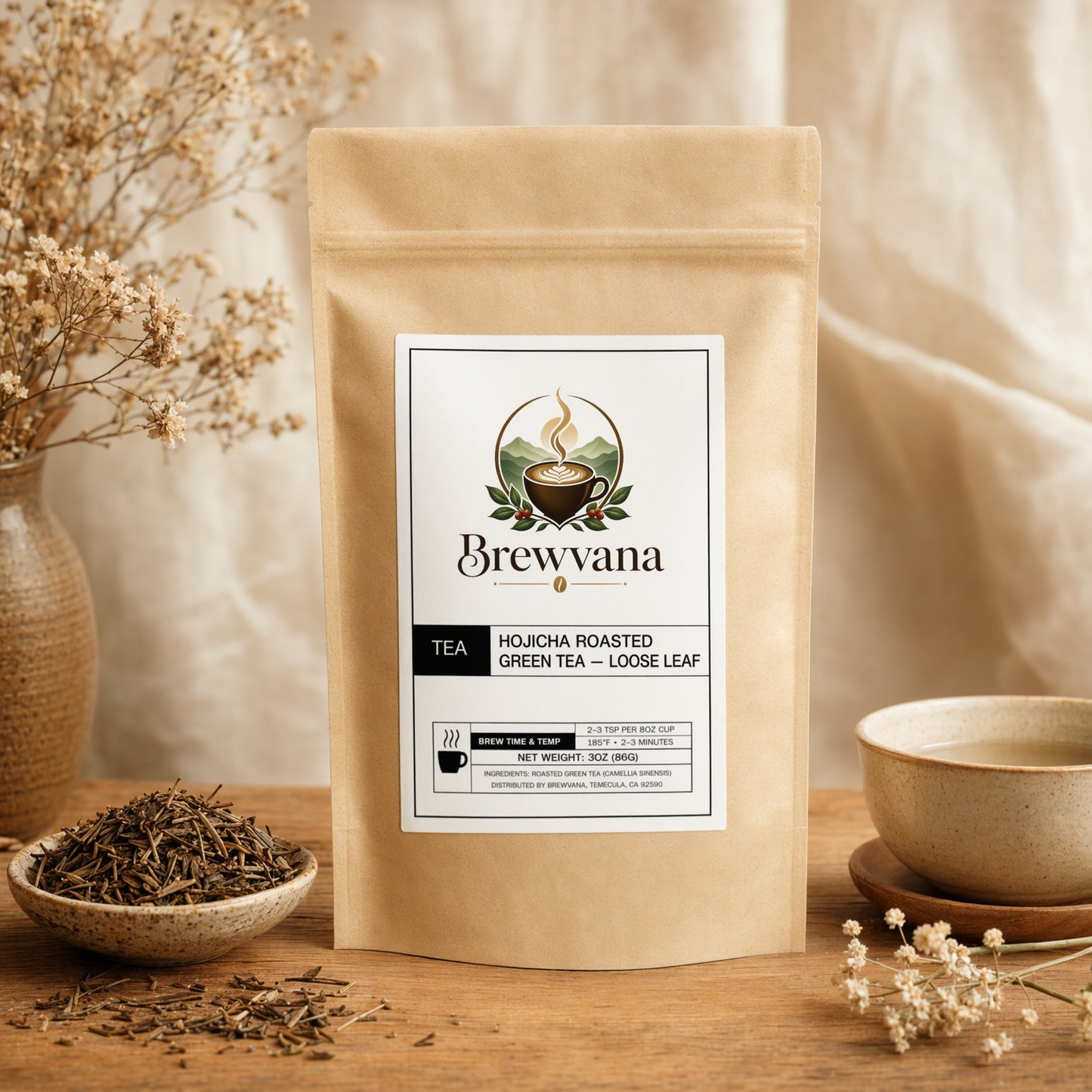 Hojicha Roasted Green Tea — Loose Leaf