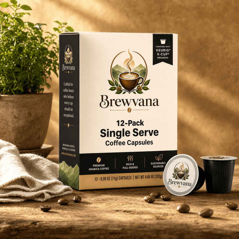 12-Pack Single Serve Coffee Capsules | Brewvana - Brewvana