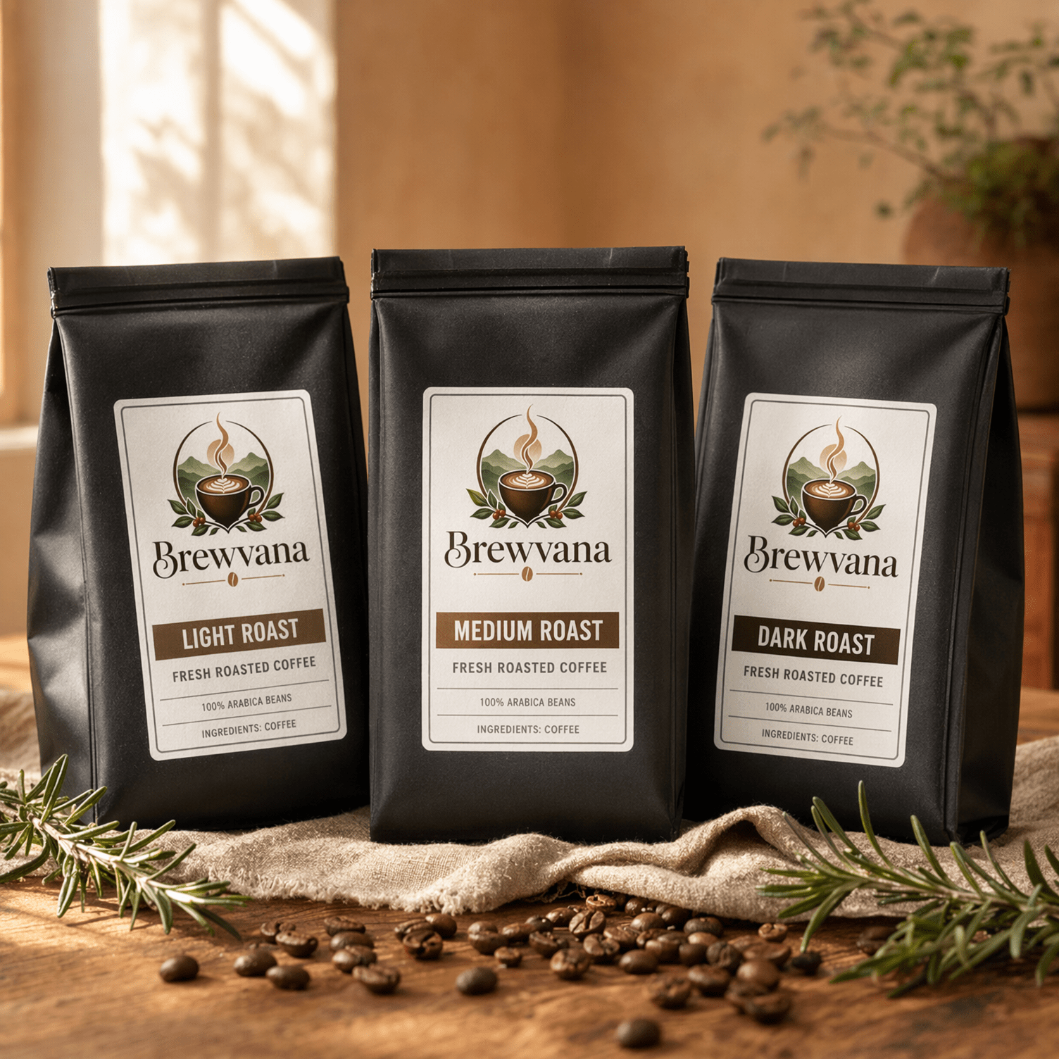 6 Coffee Roast Sample Pack - Brewvana