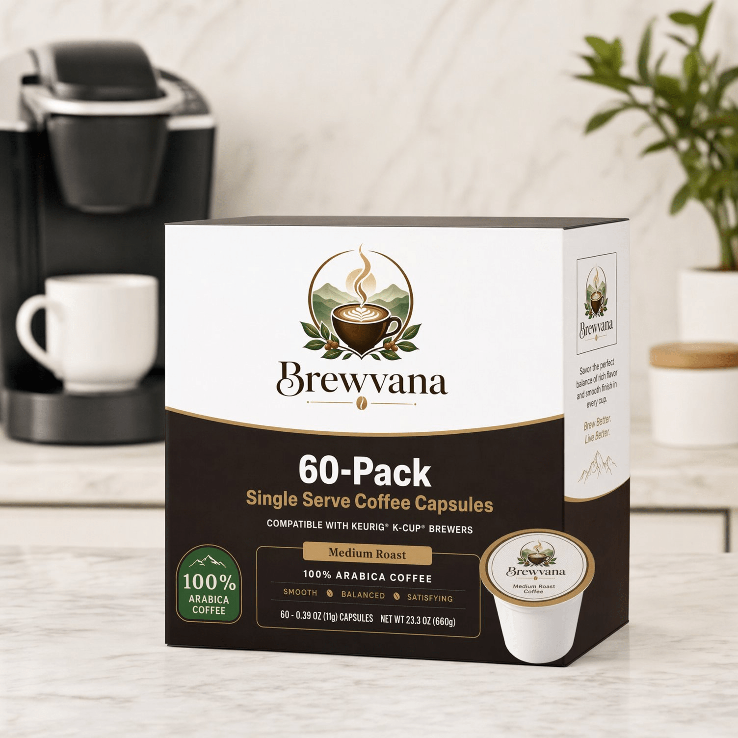 60-Pack Single Serve Coffee Capsules | Brewvana - Brewvana
