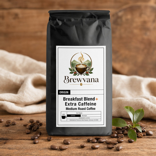 Breakfast Blend+ Extra Caffeine Medium Roast Coffee