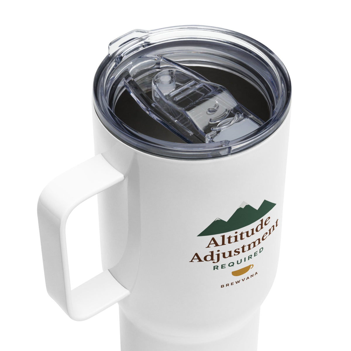 Altitude Adjustment Travel Mug with Handle - Brewvana