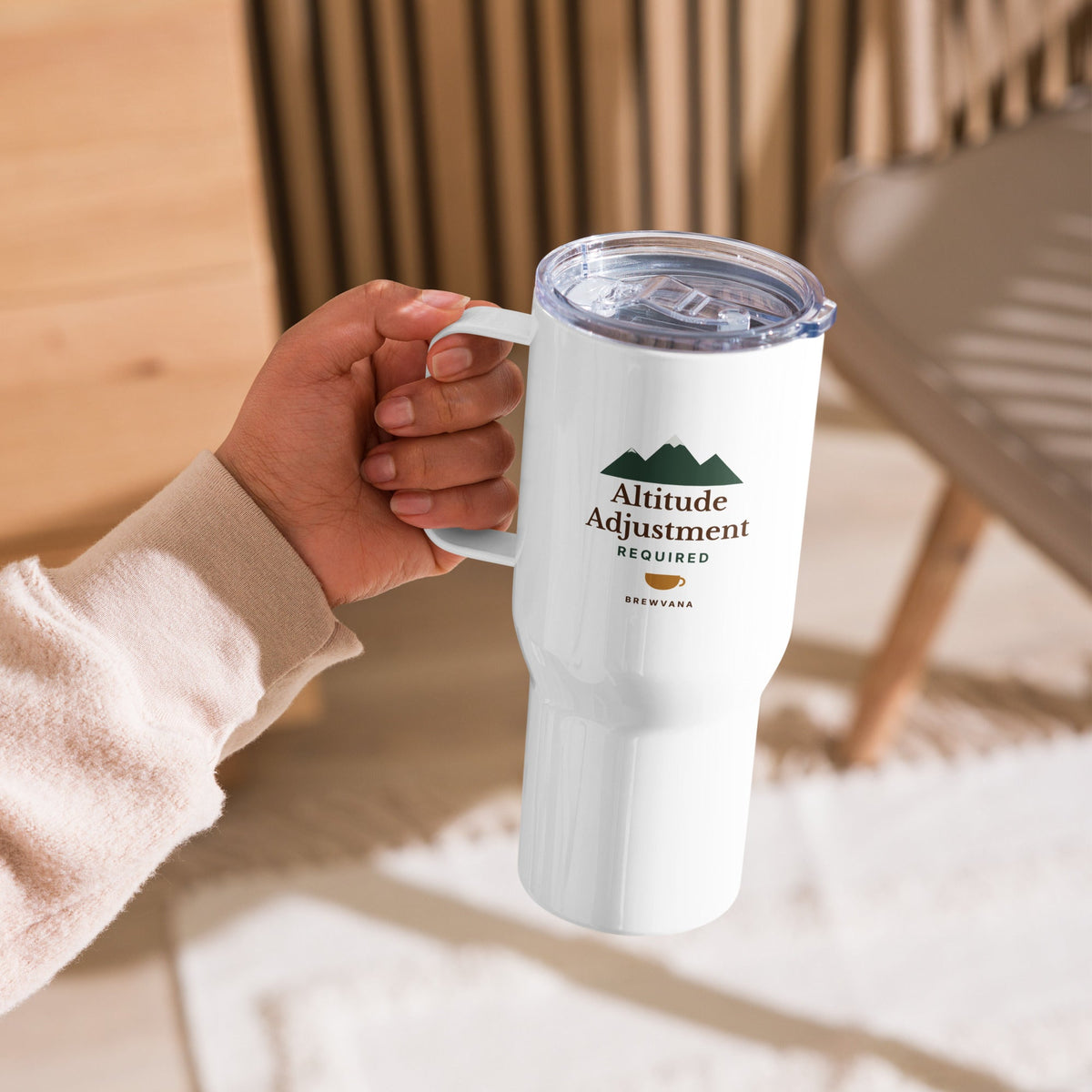 Altitude Adjustment Travel Mug with Handle - Brewvana