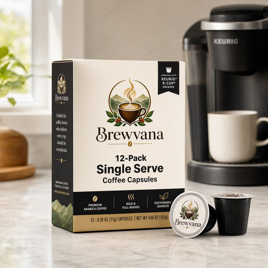 12-Pack Single Serve Coffee Capsules