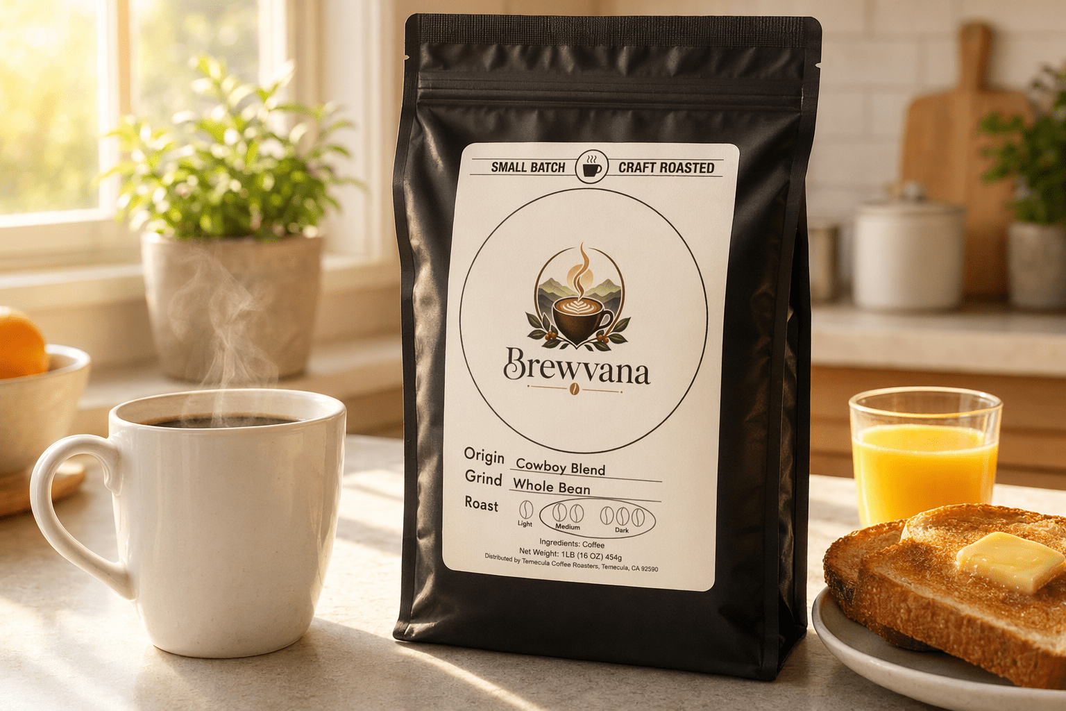 Breakfast Blend Medium Roast Coffee | Brewvana - Brewvana