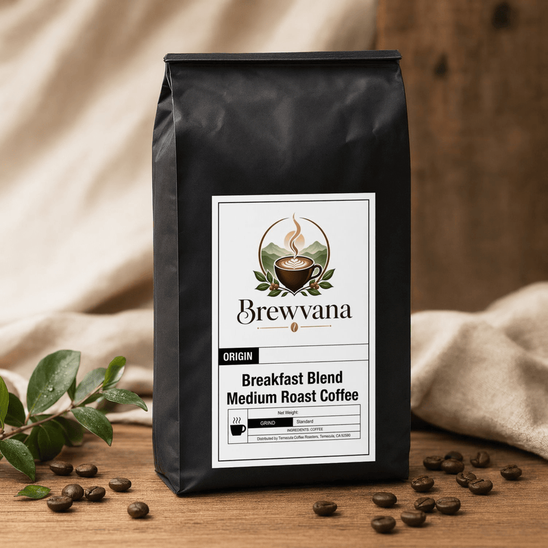 Breakfast Blend Medium Roast Coffee | Brewvana - Brewvana