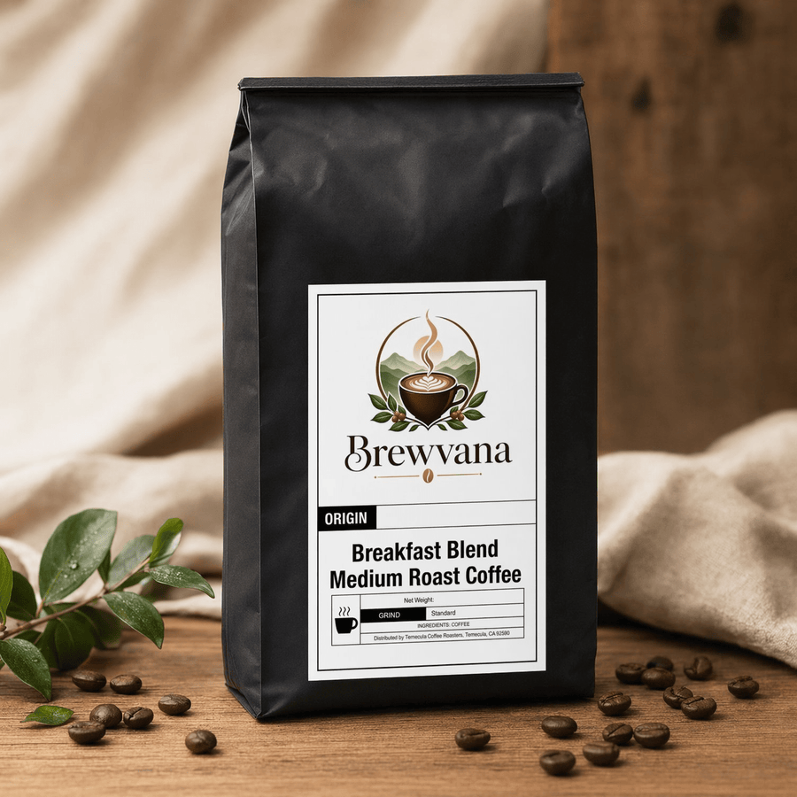 Breakfast Blend Medium Roast Coffee | Brewvana - Brewvana
