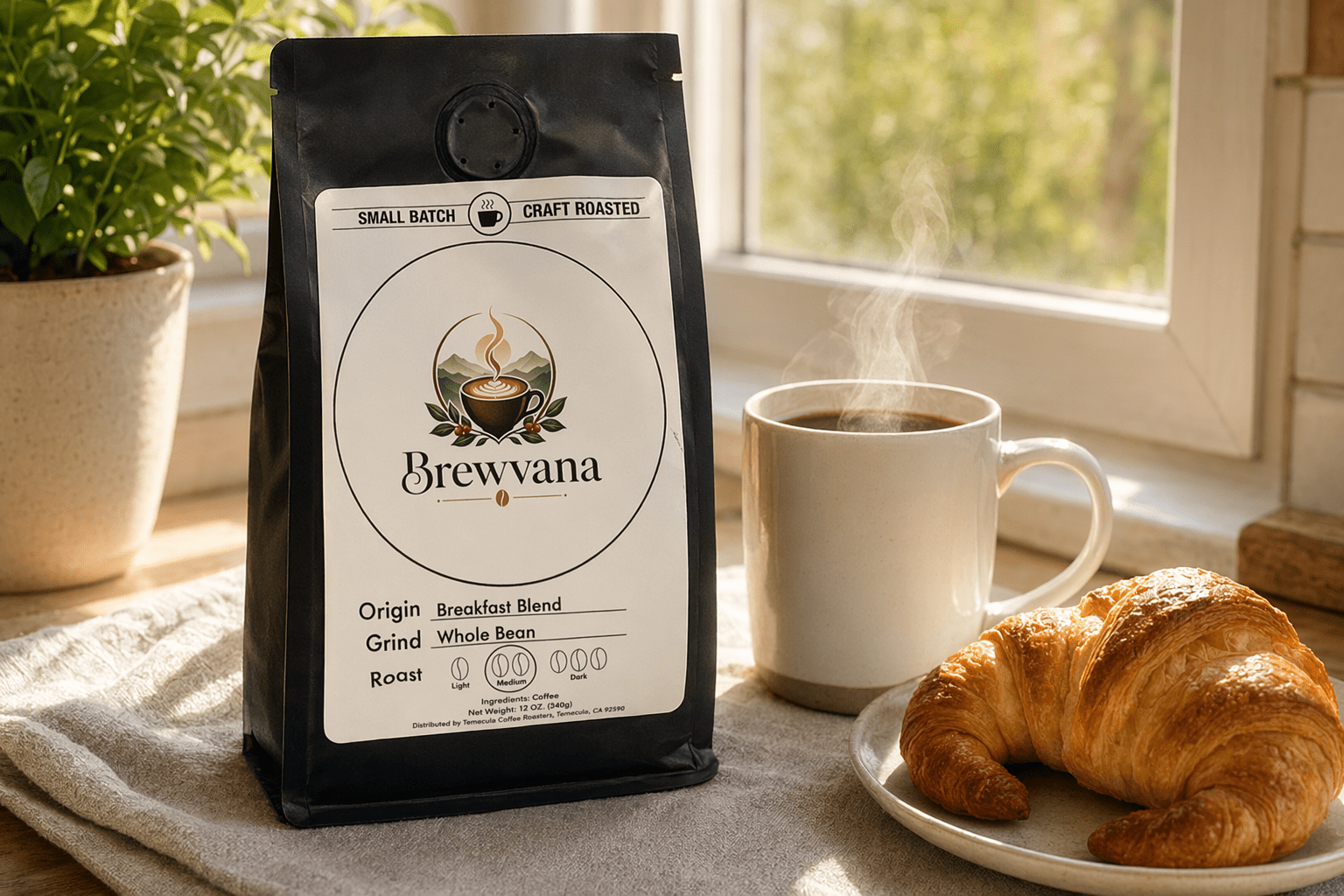 Breakfast Blend Medium Roast Coffee | Brewvana - Brewvana