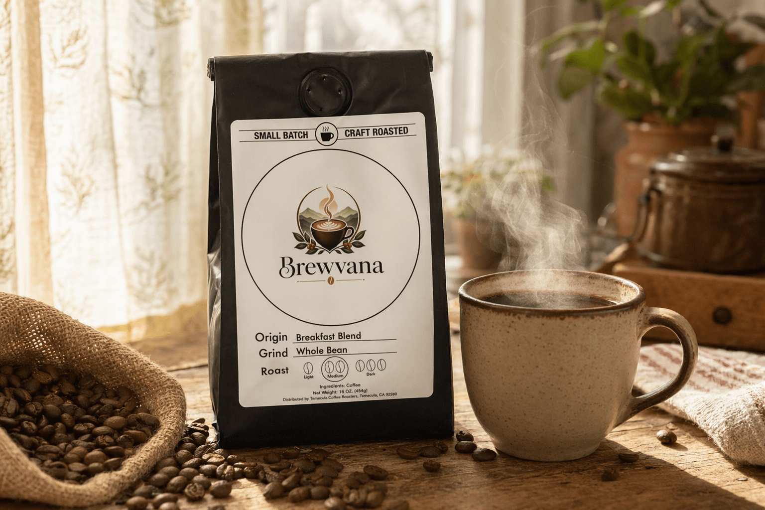 Breakfast Blend Medium Roast Coffee | Brewvana - Brewvana