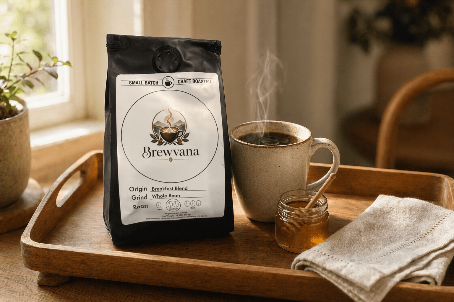 Breakfast Blend Medium Roast Coffee | Brewvana - Brewvana