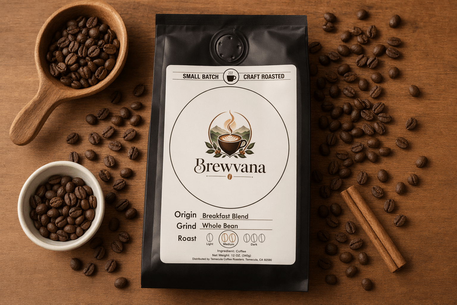 Breakfast Blend Medium Roast Coffee | Brewvana - Brewvana