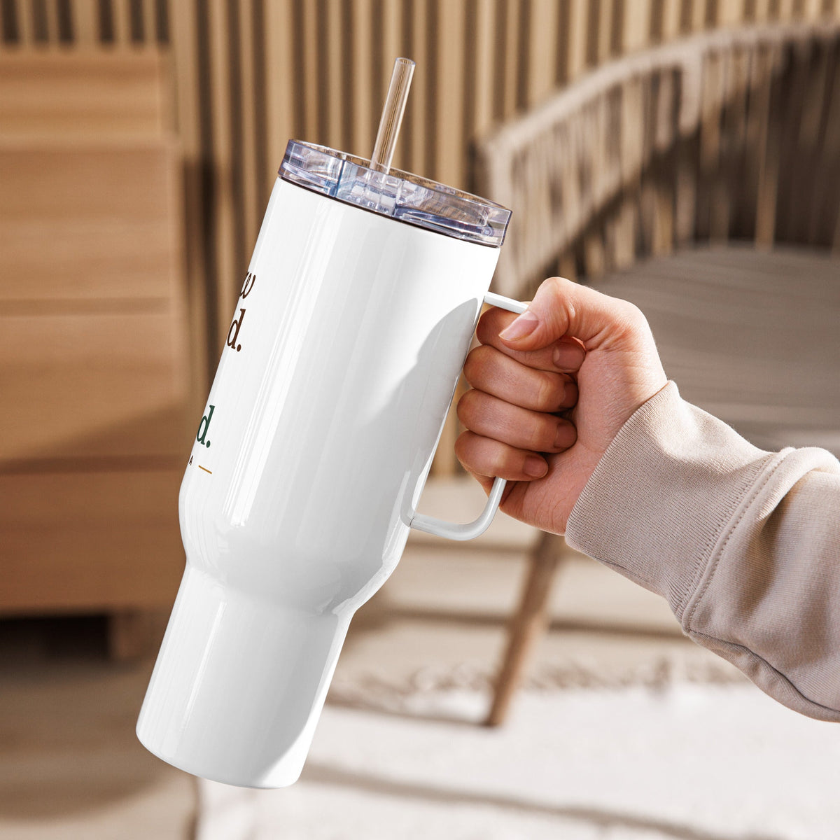Brew Good. Do Good. Travel Mug with Handle - Brewvana