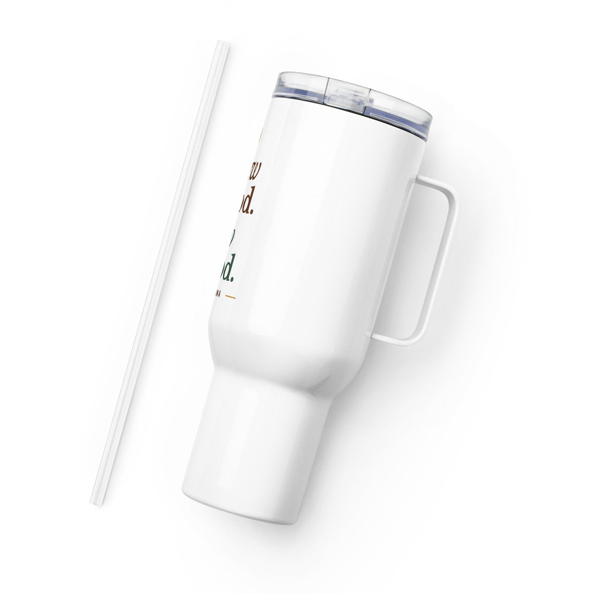 Brew Good. Do Good. Travel Mug with Handle - Brewvana