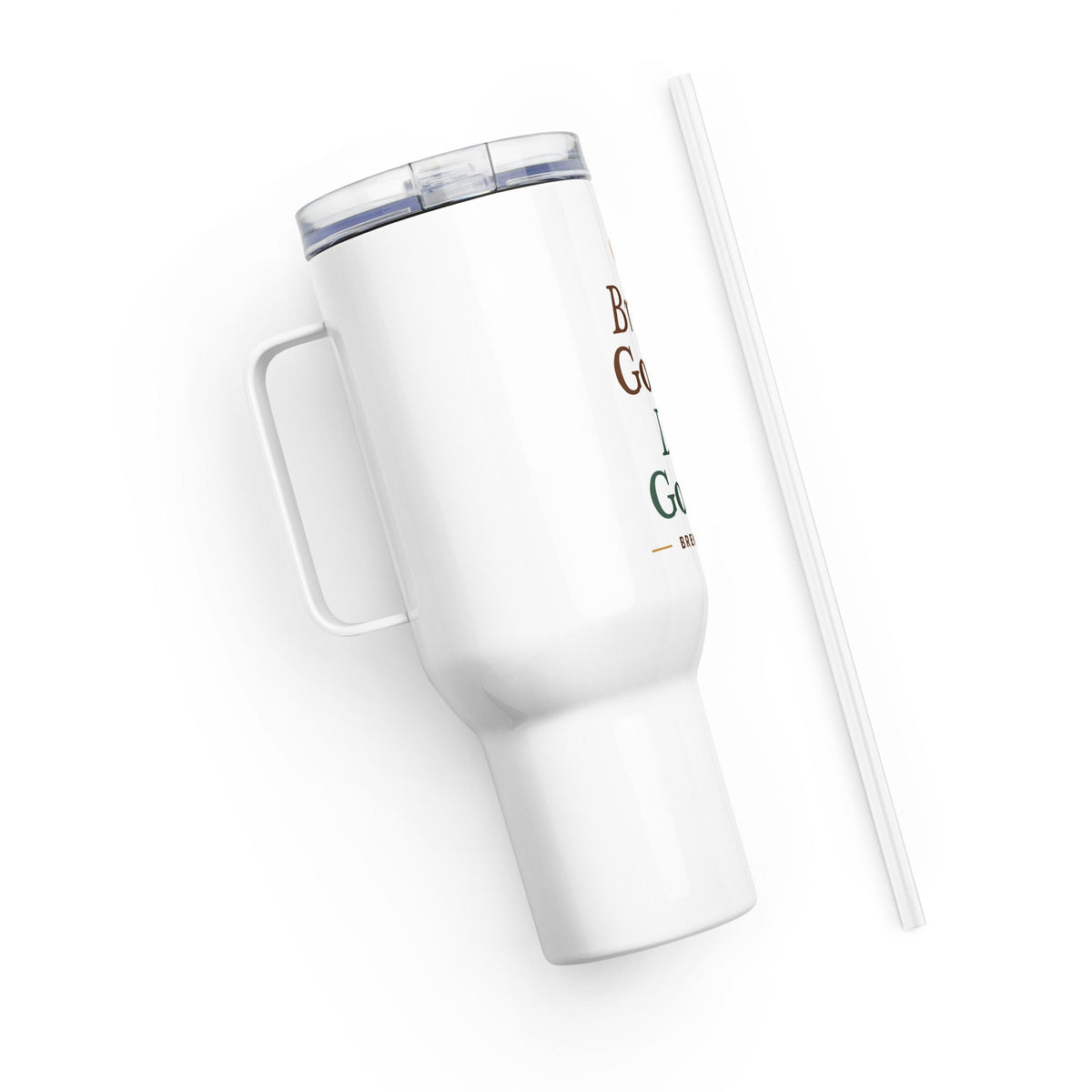 Brew Good. Do Good. Travel Mug with Handle - Brewvana