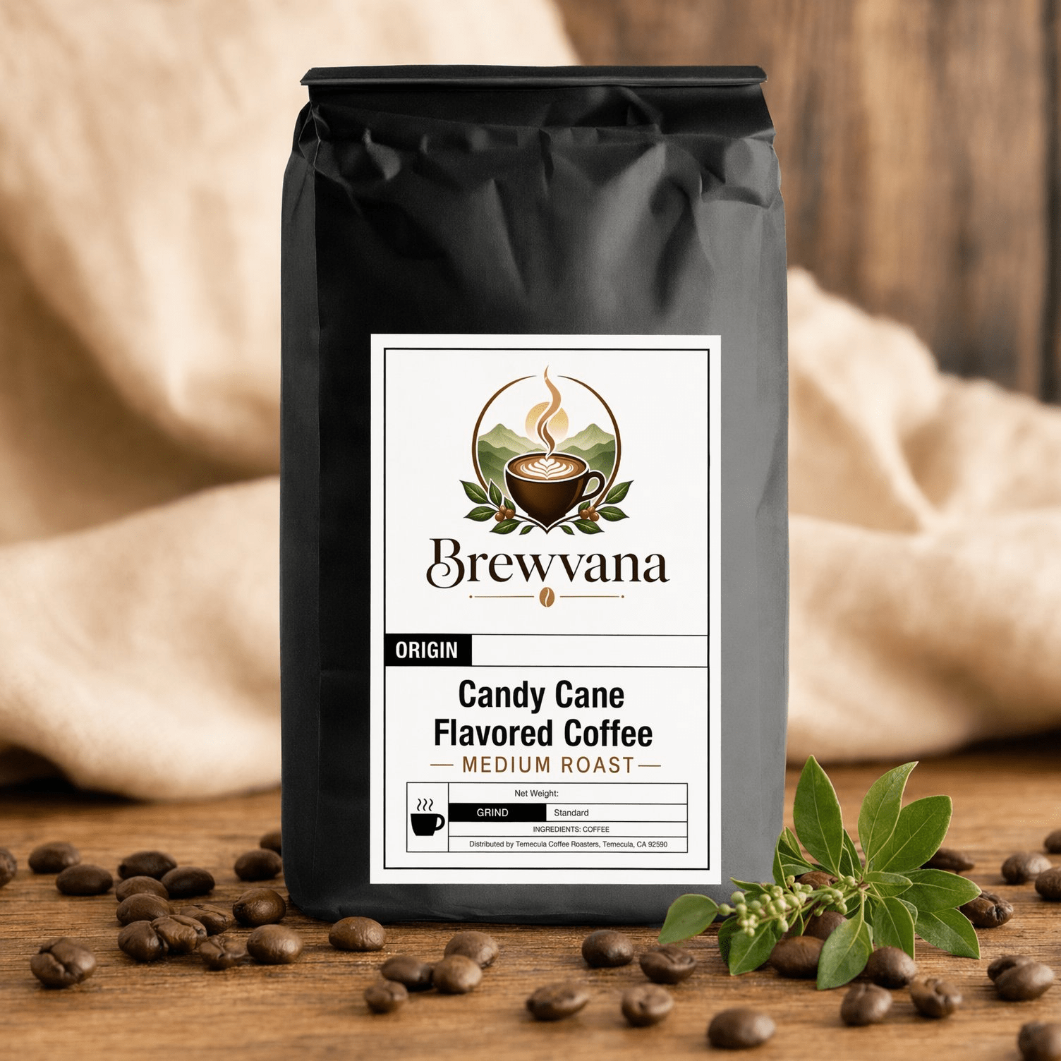 Candy Cane Flavored Coffee — Medium Roast | Brewvana - Brewvana