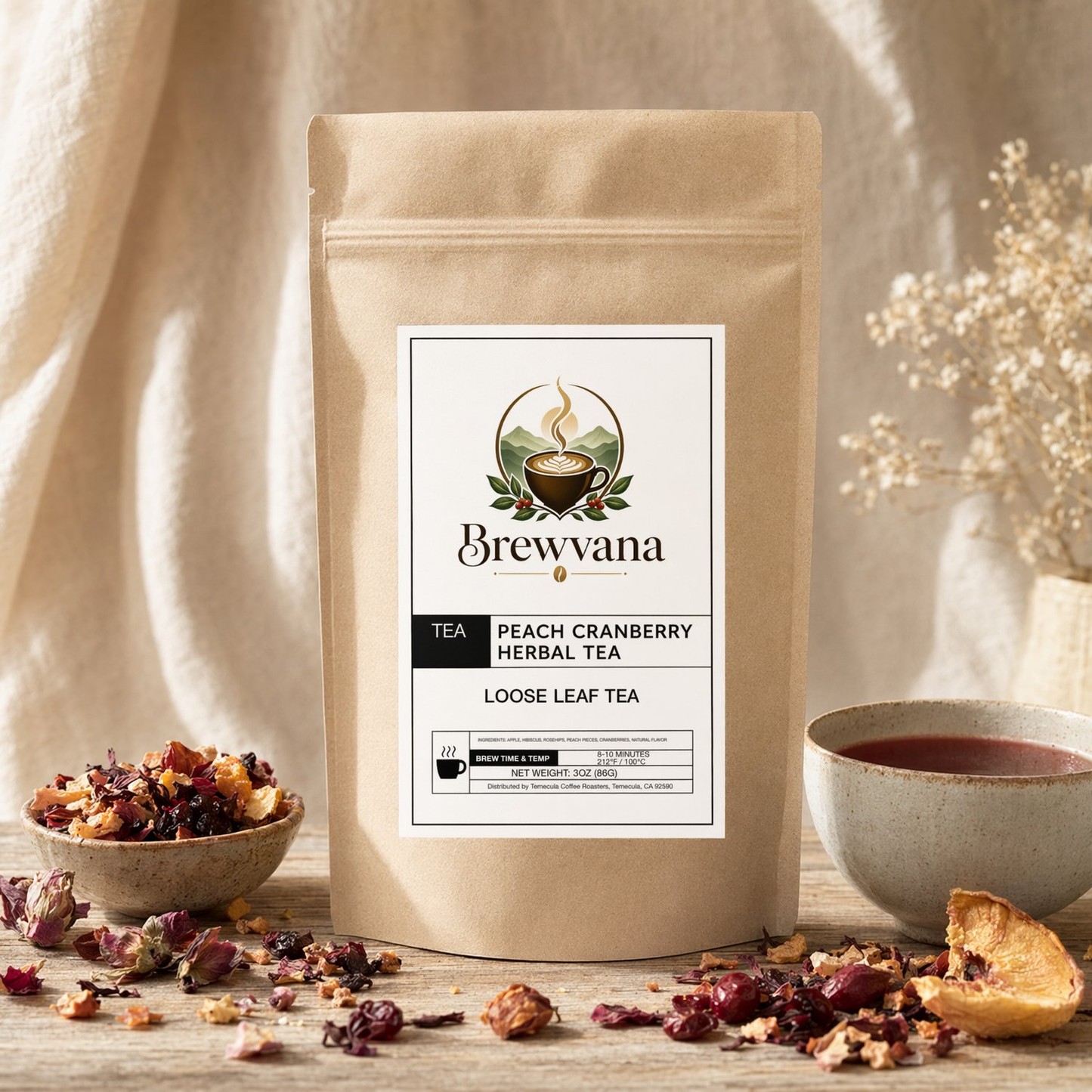 Peach Cranberry Herbal Tea