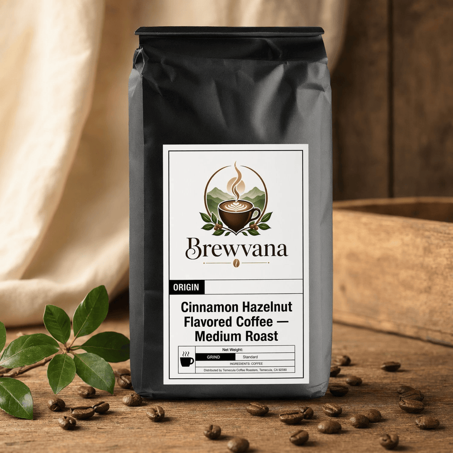 Cinnamon Hazelnut Flavored Coffee — Medium Roast | Brewvana - Brewvana