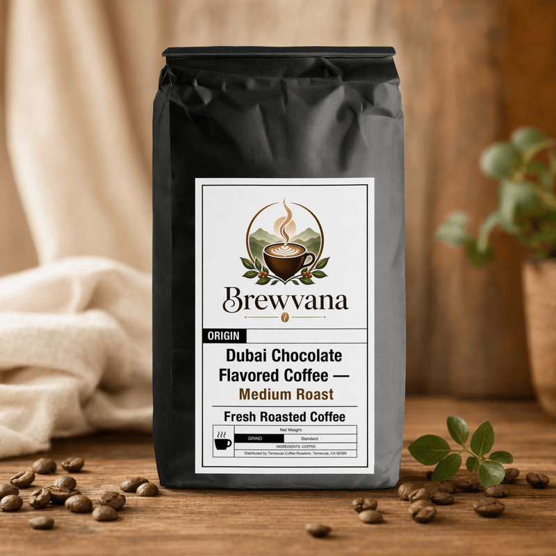 Dubai Chocolate Flavored Coffee — Medium Roast | Brewvana - Brewvana