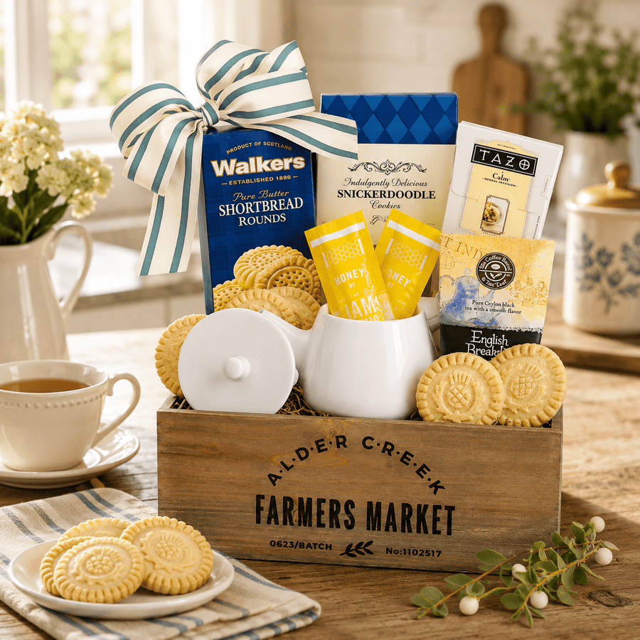 Garden Tea Tray Gift Basket - Brewvana