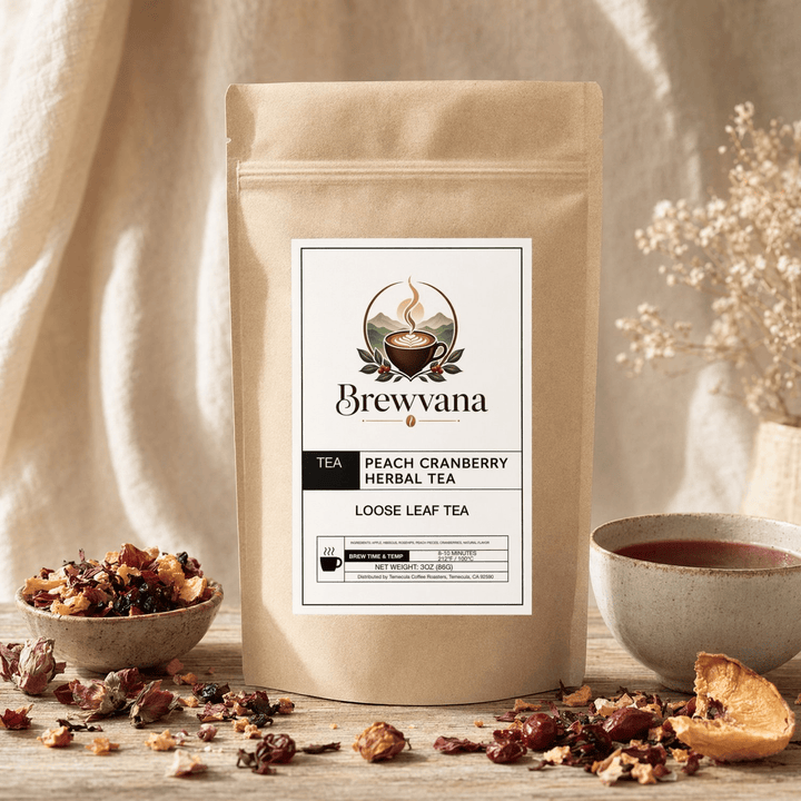 Peach Cranberry Herbal Tea - Brewvana