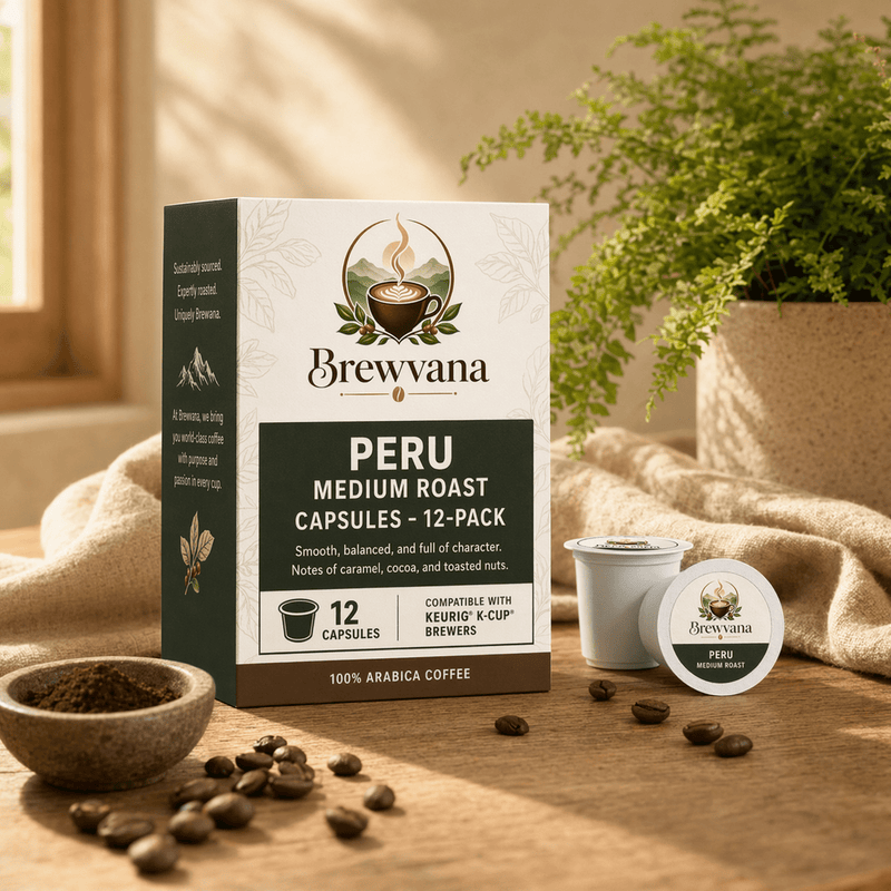 Peru Medium Roast Capsules - 12-Pack - Brewvana