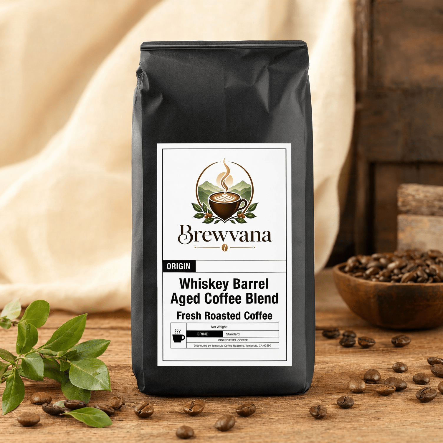 Whiskey Barrel Aged Coffee Blend | Brewvana - Brewvana