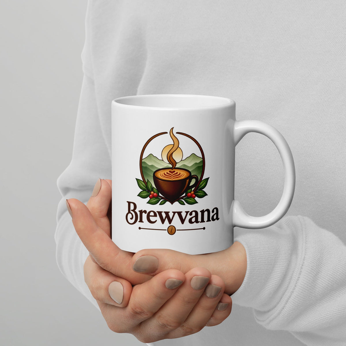 White glossy mug - Brewvana